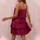 thumbnail image 5 of Vestido sin mangas con volantes de verano 2025 para mujer: minivestido acampanado plisado de gasa, estampado floral, para fiesta/playa/boda, 5 of 8