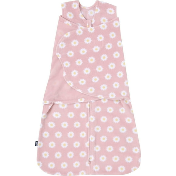 HALO® SleepSack® Swaddle, 3-Way Adjustable Wearable Blanket, TOG 1.5, Pink Daisy
