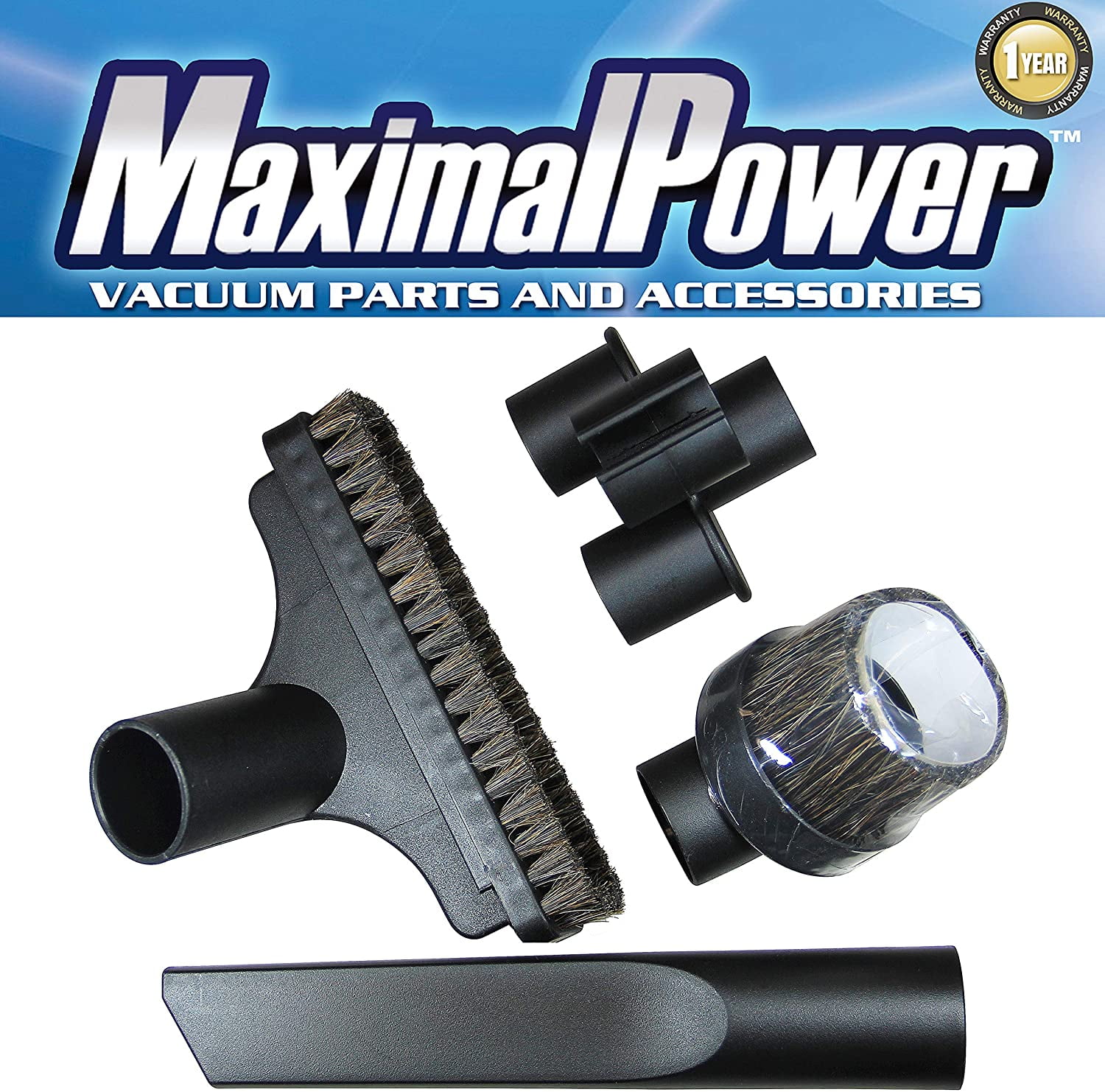 MaximalPower Vacuum Attachment Dusting Brush Tool Inner 1.25" 11/4