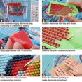 thumbnail image 5 of ER Kit de pintura de diamante 5D (30 x 40 cm), juego completo de pintura de diamante, pintura por número, punto de cruz de diamantes de imitación y flores amarillas para decoración de pared, sala de estar, dormitorio, oficina Rojo Verde, 5 of 5