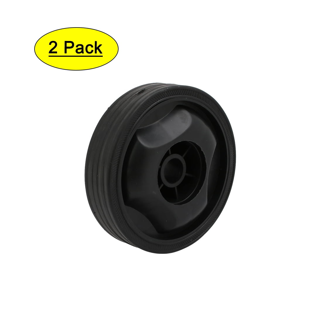 115mmx16.5mm Plastic Air Compressor Replacement Parts Wheel Casters Black 2pcs