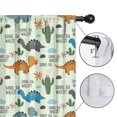 thumbnail image 4 of Blackout Kids Curtains,LightGreen Cartoon Dinosaurs Cactuses Pattern Childrens Insulated Curtains Set Of 2,Bedroom Essentials,Toddler Room Decor 52"x84", 4 of 5