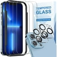 thumbnail image 1 of CAVN 3 Pack iPhone 13 Pro Max Tempered Glass Screen Protector Plus 2 Pack iPhone 13 Pro/iPhone 13 Pro Max Camera Lens Protector Cover, 1 of 7