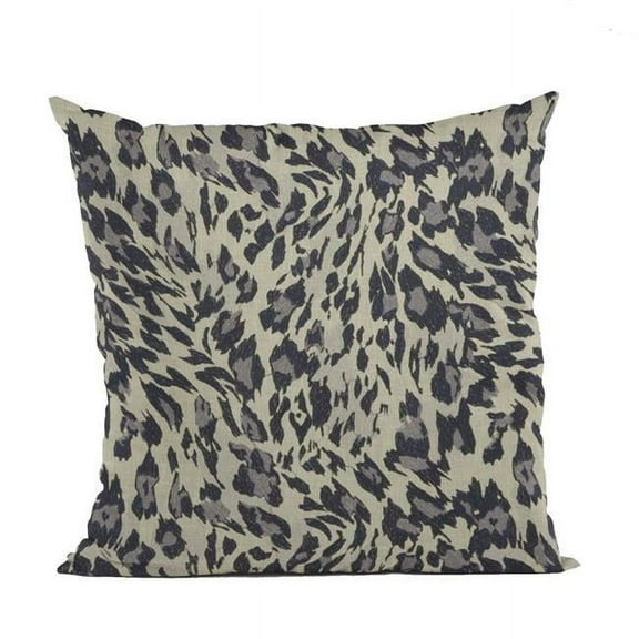 Plutus Brands Granite Cheetah Embroydery Luxury Throw Pillow - 22 x 22 in.