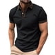 thumbnail image 1 of pstuiky Camisas de vestir de manga corta para hombre, Camisa de manga corta con cuello vuelto y botones versátiles de color liso para hombre camisetas de hombre xl, 1 of 2