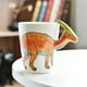 thumbnail image 1 of Taza de desayuno, 400 ml, taza con forma de dinosaurio, taza con forma de dinosaurio, linda taza de cerámica con forma de animal, muy versátil, 1 of 12