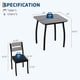 thumbnail image 2 of 3 - piece dining mesa set para 2: estilo rural kitchen mesa y forrado sillas, metal frame, square design, ideal para para small spaces like apartment o studio, 2 of 7