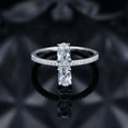 thumbnail image 5 of Simple 100% 925 Sterling Silver Oval Cut High Carbon Diamonds Gemstone Cocktail Ring for Women Fine Jewelry, 5 of 8