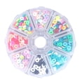 thumbnail image 1 of 1200 Cuentas de arcilla planas Sincero colores vibrantes resistentes al agua ligeras para pulseras y collares de bricolaje, 1 of 10