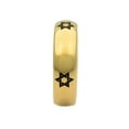 thumbnail image 3 of Gold Plated 6mm Star of David Polished Tungsten Carbide Wedding Band Half Dome Ring Size 9.5, 3 of 5