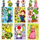 thumbnail image 3 of Juego de 6 pegatinas de dibujos animados de Super Mario para niños, juguetes con cara cambiante, rompecabezas, figuras de acción de Mario, periféricos de animé, regalo, 3 of 4