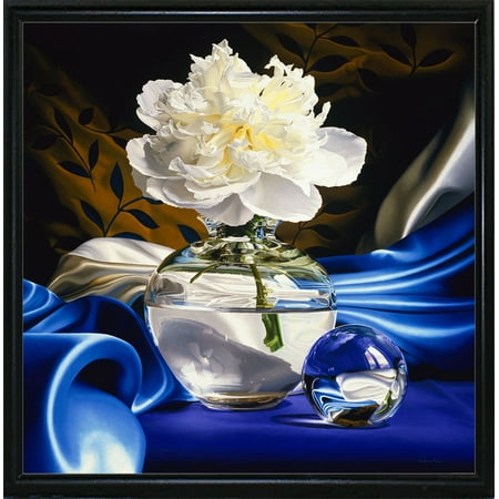 Solitaire-FRACHA129550 Print 16"x16" by Francois Chartier in a Flat Black Metal Frame
