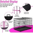 thumbnail image 2 of FDW 48 inch Foldable Metal Dog Crate for Large Dogs, Double Door, Divider, Removable Tray(Black), 2 of 7