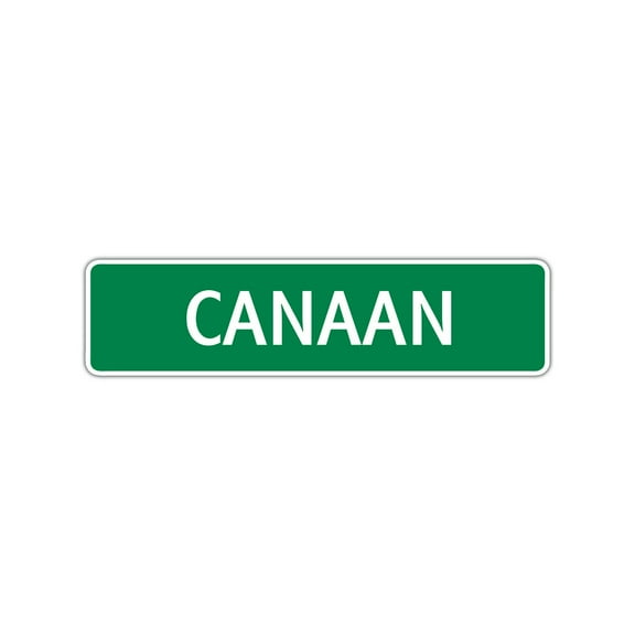 Canaan Boys Children Name Letter Printed Plaque Decoration Novelty Label Indoor Outdoor Unique Wall Unique Aluminum Metal Sign 4"x13.5"
