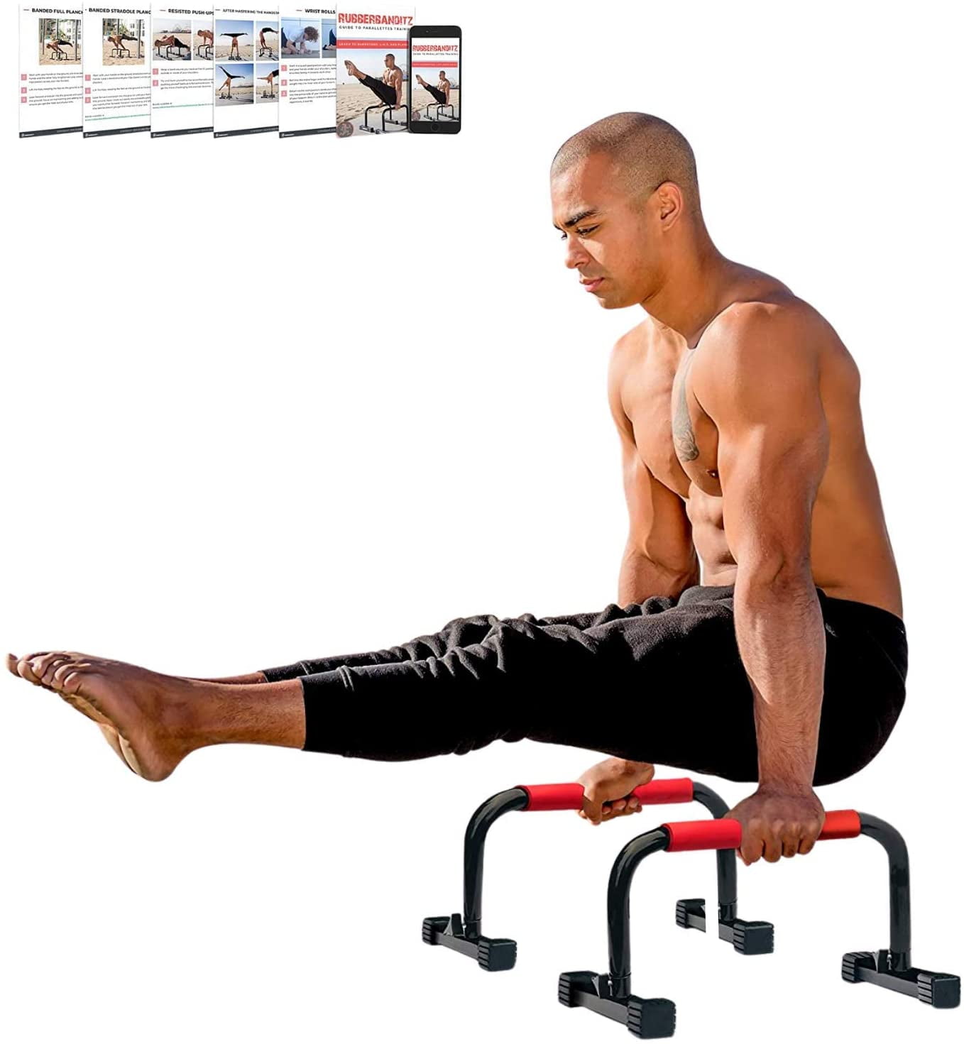 Wooden parallettes Handstand Calisthenics GYM Fitness Gymnastics Bar Training Parallel Bar Yoga Deep push up Crossfit Dip Fitness Equipment