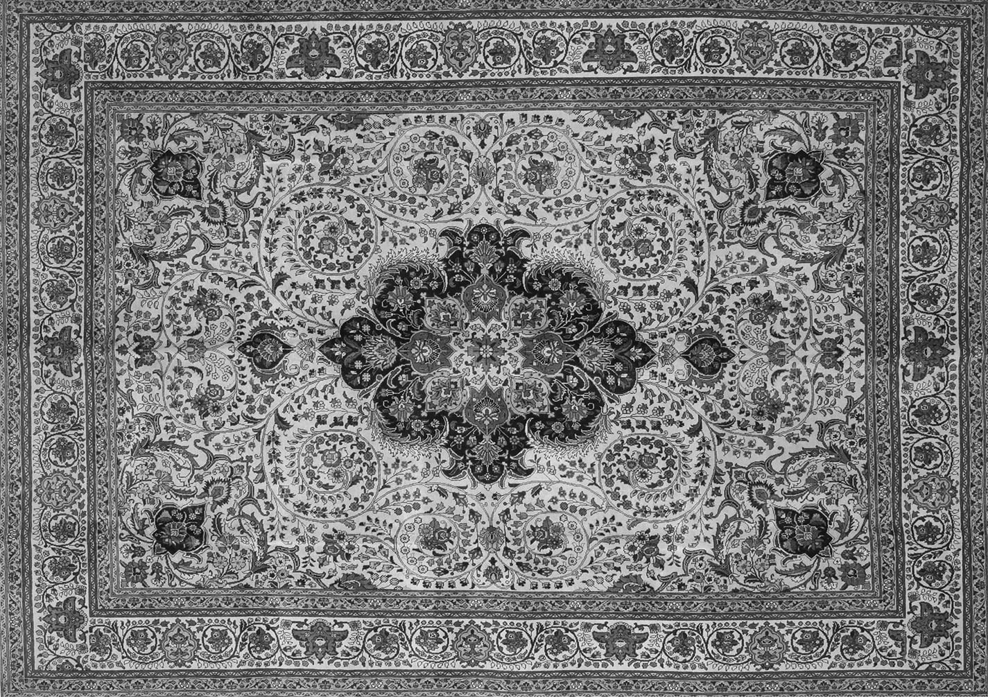 Ahgly Company Indoor Rectangle Medallion Gray Traditional Area Rugs, 2' x 3'