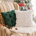 thumbnail image 3 of Funda de cojín navideño Fundas de almohada para árbol de Navidad Fundas de cojín de felpa suave con cierre de cremallera oculto Decoración de invierno para el hogar, 3 of 7