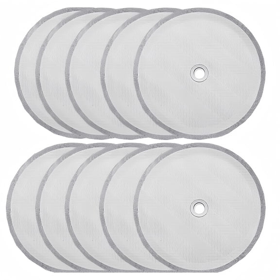 DEKEones 10 Pieces French Press Replacement Filters Mesh Filters Replacement 4 Inch Stainless Steel Replacement Screen for 1000 Ml, 34 Oz, 8 Cup French Press Coffee Makers and Tea Machines