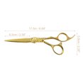 thumbnail image 2 of Hair Scissors Hair Cutting Scissors Stainless Steel Razor Hair Trimming Scissors 6.9" Long Gold Tone, 2 of 6