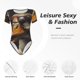 thumbnail image 4 of Fotbe Modern Funny Duck Body de Mujer con Cuello Redondo y Mangas Cortas, Sin Mangas Ajustado, Suave, Cómodo y Básico-Medium, 4 of 7