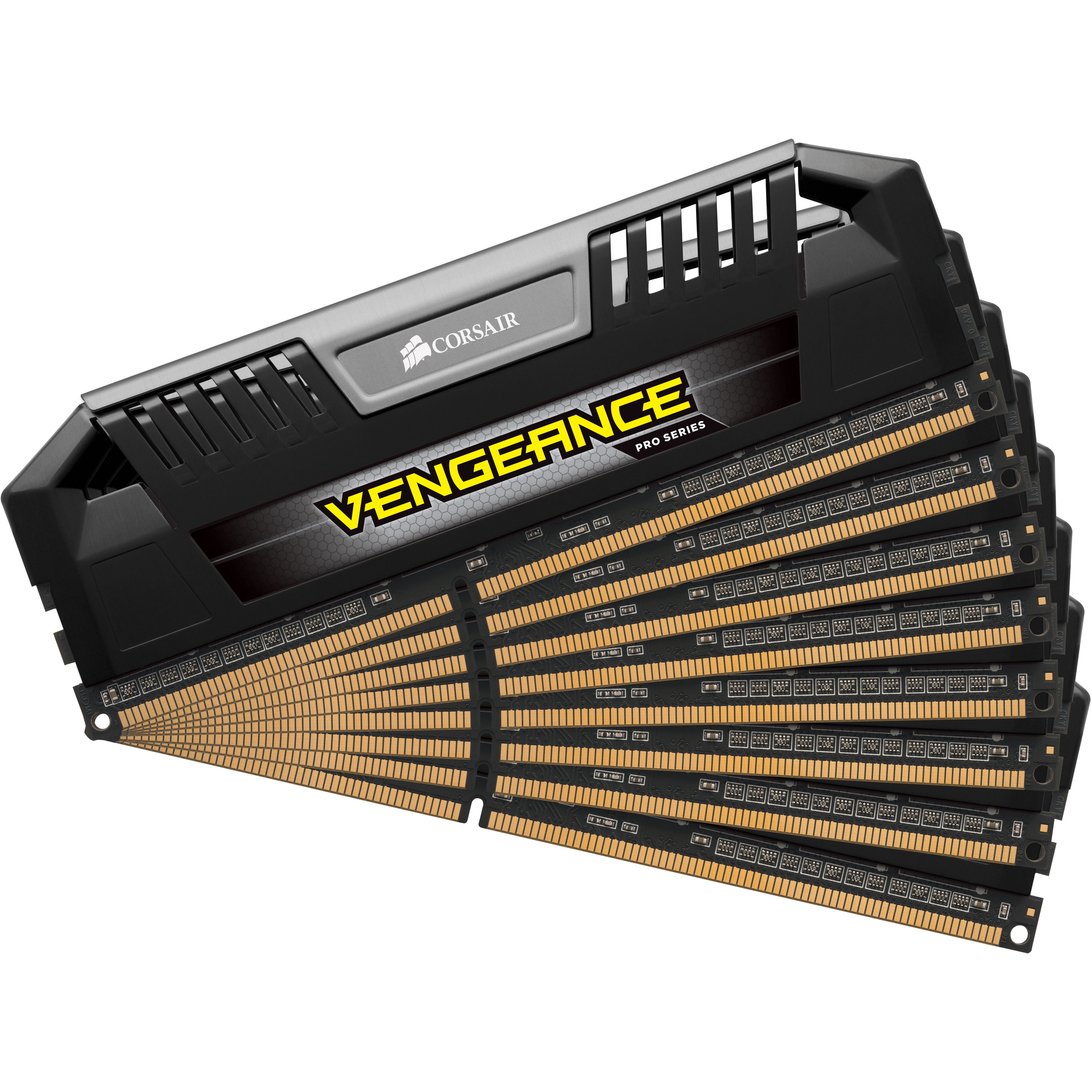 CORSAIR Vengeance Pro Series - DDR3 - 64 GB: 8 x 8 GB - DIMM 240-pin - 2133 MHz / PC3-17066 - 1.65 V - unbuffered - non-ECC - with Airflow II - Walmart.com