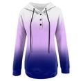 thumbnail image 4 of WZXFASHION Womens Sweatshirt Fashion Print Long Sleeve Hoodie Pullover Button Sweatshirt Clearance Items cozy pullover sweater, 4 of 4