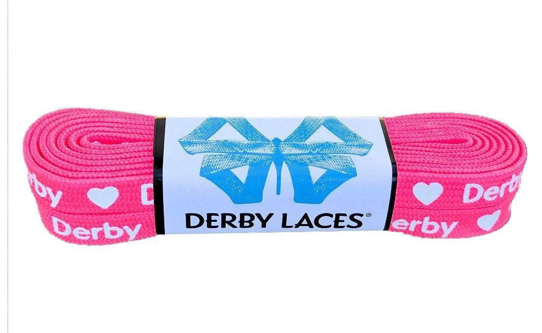 Hockey and Ice Derby Laces Hot Pink 72 Inch Waxed Skate Lace for Roller Derby 