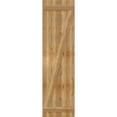 thumbnail image 5 of 21 1/2"W X 78"H Timbercraft Four 5 3/8" Boards Joined Board-N-Batten Shutters W/Z-Bar, Rough Sawn Western Red Cedar (Per Pair), 5 of 13