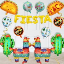 Fiesta Balloons Cinco De Mayo Party Decorations Cactus  Avocado Taco Bar  Pinata Foil Balloons Mexican Theme Party Supplies