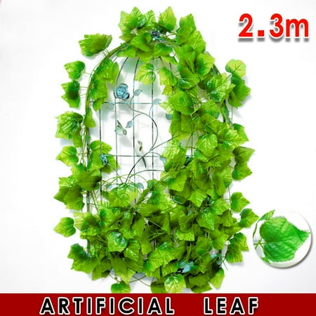 Ivy Garden - 91'' Artificial Plants Leaf Grape Ivy Vine Rattan Fake Leaves Garland Plant Hanging Wedding Party Garden Home Wall Decor