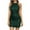 Green, variant on Womens Sleeveless Round Neck Dress Solid Color Crew Neck Slit Pocket Dress