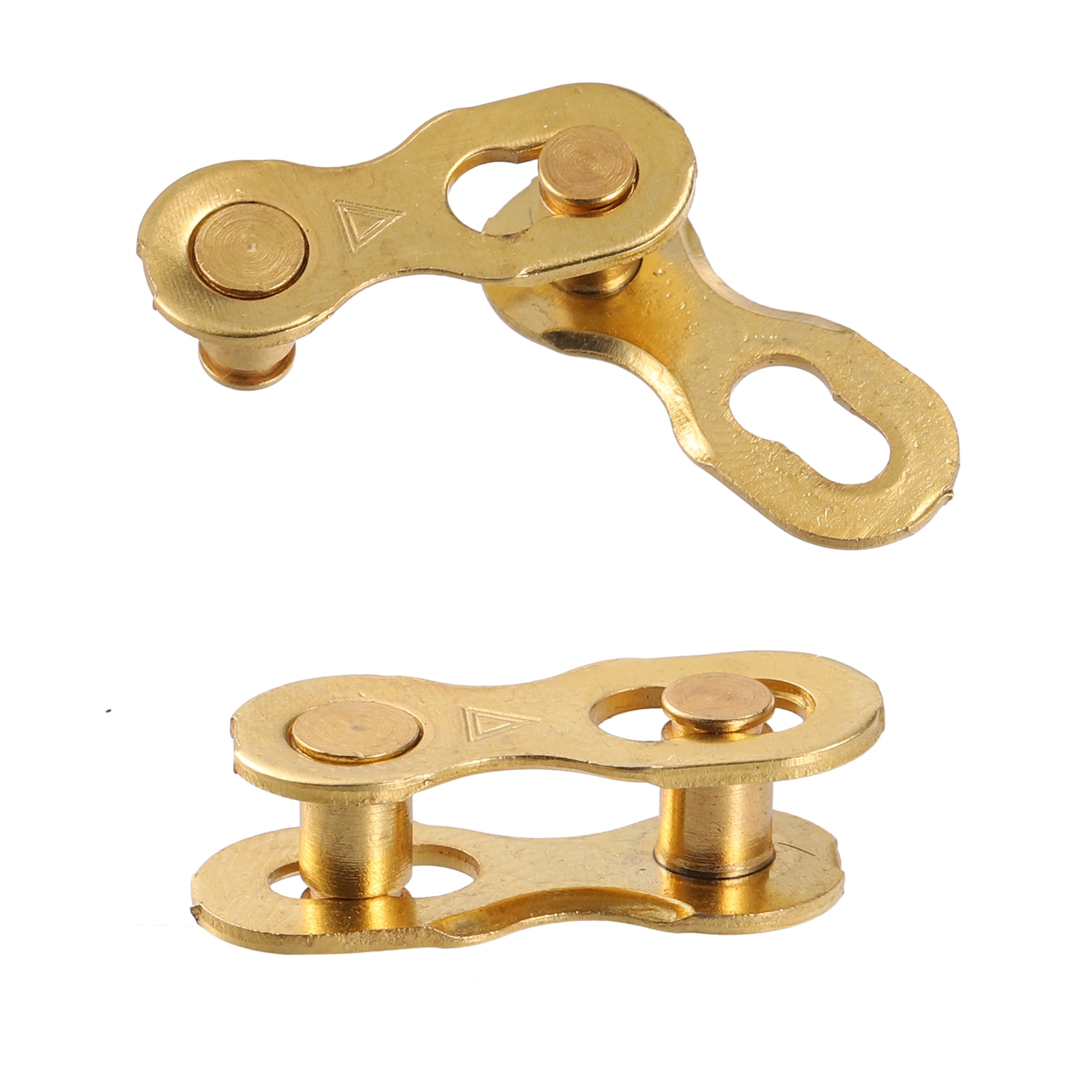 Unique Bargains Chain Master Link Connectors Bicycle Missing Link Gold 4pairs
