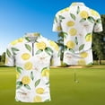 thumbnail image 4 of KUIFORTI Matching Golf Shirts for Couple Lemon Blossoms His and Hers Golf Shirts 4-Way Stretch Matching Mens Hawaiian Shirt Suitable for Tennis Enthusiasts Lightweight Quick Dry, 4 of 6