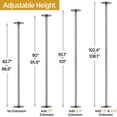 thumbnail image 2 of REKHHY V Dance Pole Portable Dancing Pole Height Adjustable 6.9ft-9ft Static Spinning Pole for Apartment, Silver/Argent, 2 of 8