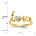 thumbnail image 2 of Real 14kt Yellow Gold Diamond LOVE Ring Size: 7; for Adults and Teens; for Women and Men, 2 of 2