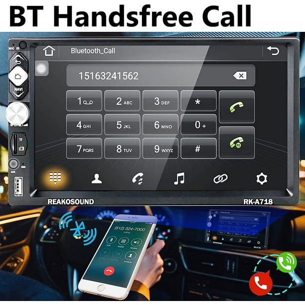 écran 7 tactile 2 DIN Android 2+32g voiture avec GPS WiFi