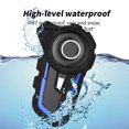 thumbnail image 2 of Casco de motocicleta BT Auricular Intercom con radio FM Casco impermeable, 2 of 6