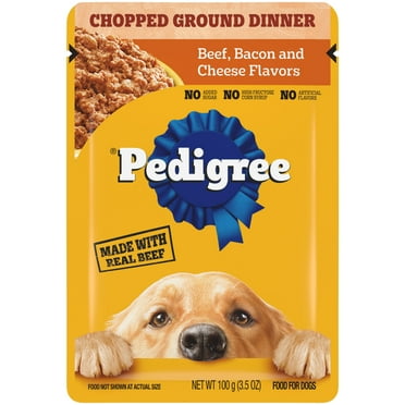 Pedigree Wet Dog Food Single Pouch, Various Flavors, 3.5 oz