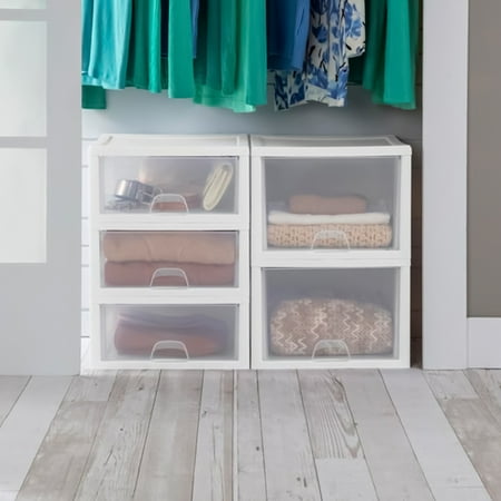 Sterilite - Modular Stacking Storage Drawer Box Containers