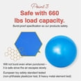 thumbnail image 3 of Exercise Ball Compatible For Balance Stability Fitness Workout Yoga Pilates At Home Office & Gym With Inflator Pump_Perfect Gift, 3 of 4