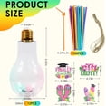 thumbnail image 2 of 12Pack Graduation Plastic Light Bulb Jars with Hawaiian Graduation Tags and Straw Lighted Fillable Light Bulbs Cup Glow Drinking Cups Fillable Candy Containers for Class of 2025 Grad Party, 2 of 7