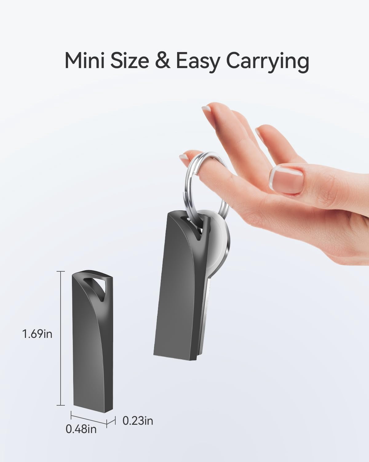2Pack 64GB USB 3.0 Flash Drive TOPESEL USB Memory Stick Slim Thumb Drive with Keychain Hole for PC Computer
