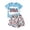 Light Blue, variant on YDFCWXW Toddler Baby 4th of July Outfit Boy Girl Oversized Romper Shirts Shorts Set Matching Clothes (Light Blue, 18-24 Months)