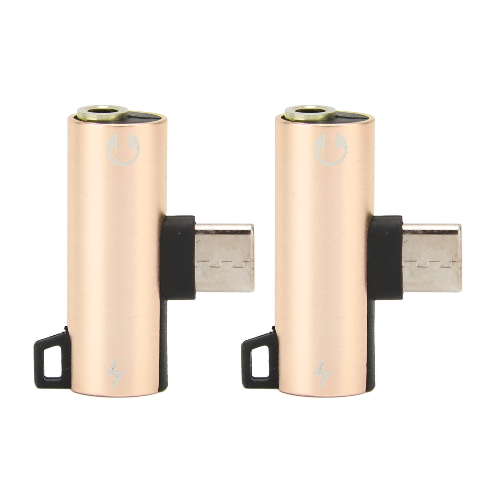 2Pcs USB C To 3.5mm Audio Adapter 2 In 1 Type C 3.5mm Listening Music