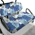 thumbnail image 2 of Psesaysky Hawaiian Universal Golf Cart Seat Covers Compatible with Ezgo Txt Front Seats, Blue Hibiscus Floral Print Golf Cart Bench Seat Covers Breathable No Staples Needed, 2 of 8