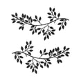 thumbnail image 2 of Hojas de hierro forjado moderno de pared Decoración Ornamento negro Silueta Hoja colgante Estatuil para cerca, dormitorio, interior, jardín, perfecl Decoraciones de arte de pared, 2 of 8