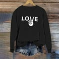 thumbnail image 5 of Valentines Day Sweatshirt for Women Funny Love Heart Shirts Casual Valentine Pullover Long Sleeve Tops, 5 of 5