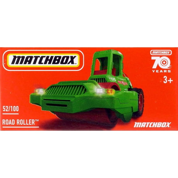Matchbox Power Grabs Road Roller Diecast Car (Green)
