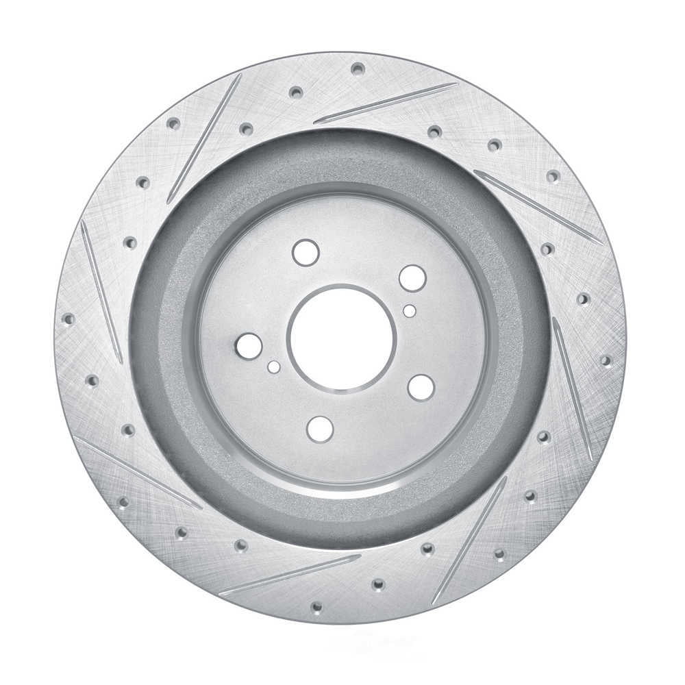 Dynamic Friction Company 631-76159R DFC Brake Rotor - Drilled And Slotted - Silver