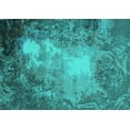 thumbnail image 1 of Ahgly Company Indoor Rectangle Oriental Turquoise Blue Industrial Area Rugs, 3' x 5', 1 of 4